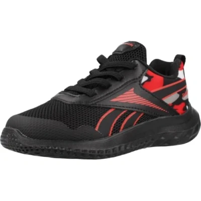 Image of Reebok RUSH Runner 5 Elastic LACE Unisex Road running shoes for kids, Size: 5K, Black/energyred/grey3 Textile/synthetics