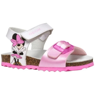 Image of Geox Girl&#039;s B Sandal Chalki, White Pink, 6 UK Child