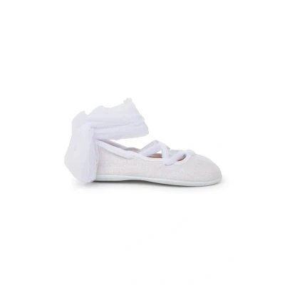 Image of Pisamonas Tiras Cruzadas Ankle cuff ballet pumps, Women&#039;s, Size: 4/4.5, Blanco shoes