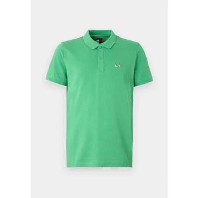 Image of Tommy Jeans SLIM Placket Polo shirt, Men&#039;s, Size: 42, Coastal green