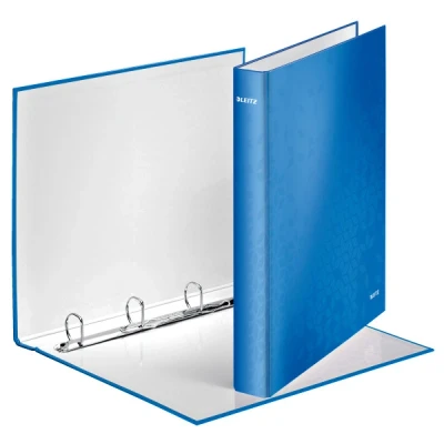 Image of Leitz Wow Ring Binder A4 4 Rings 25 mm Shiny Blue