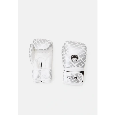 Image of Venum, Contender 1.5 XT Boxing Gloves, Unisex Adult, 16 Oz, White/Silver