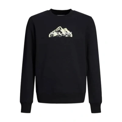 Image of Jack &amp; Jones Junior Jcomountain LOGO CREW NECK Sweatshirt for kids, Size: 10y, Cypress