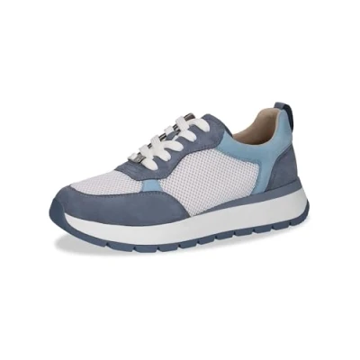 Image of CAPRICE Damen Sneaker flach Atmungsaktiv Sportlich, Blau (Blue Comb), 36 EU