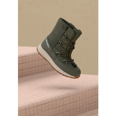 Image of Viking Girl&#039;s Equip Warm Wp Sl Snow Boot, Olive, 2 UK