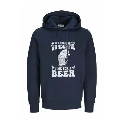Image of JACK &amp; JONES Male Hoodie Logo Hoodie, Sky captain, XS