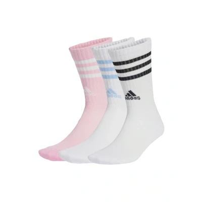 Image of adidas Performance 3STRIPES Unisex 3 PACK Sports socks white true pink, Size: 8.5 10, pink