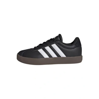 Image of adidas Unisex Kid&#039;s Vl Court 3.0 Shoes, Core Black Cloud White Gum, 4 UK