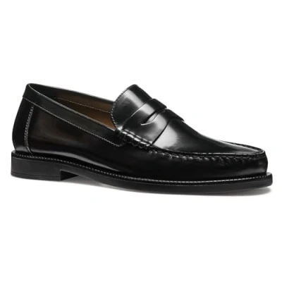 Image of Geox Recanati Smart slipons, Men&#039;s, Size: 6.5, Black Calfskin