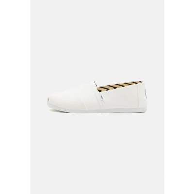 Image of TOMS Men&#039;s Recycled Cotton Alpargata Loafer Flat, White, 6.5 UK
