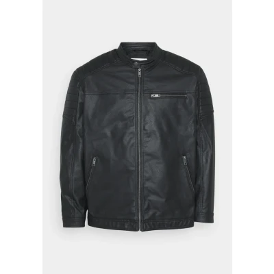 Image of Jack &amp; Jones Jcorocky Jacket Faux leather jacket, Men&#039;s, Size: 3XL, Black