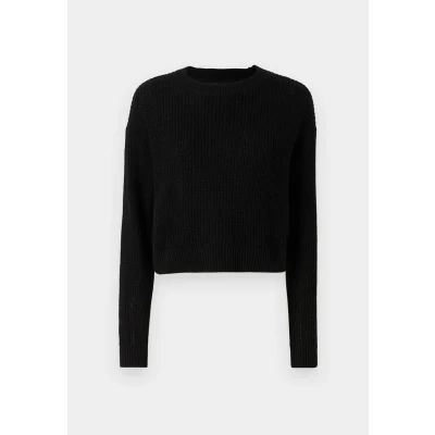 Image of Noisy May Women&#039;s Nmmaysa L/S O neck Knit Noos Sweater, Black, S