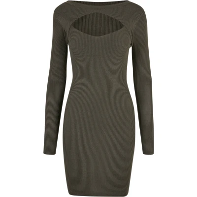 Image of Urban Classics CUT OUT Shift dress, Women&#039;s, Size: 3XL, Olive