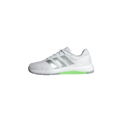 Image of adidas Performance Dropset BASE Training shoe, Women&#039;s, Size: 3.5, Ftwr white/matte silver/lime burst shoes