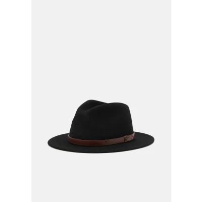 Image of Brixton Messer Fedora Unisex Hat, Size: 6.75, Black