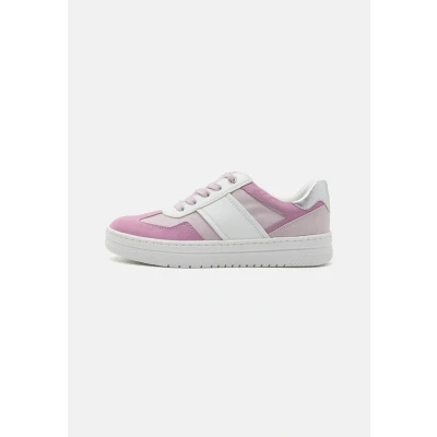 Image of Marco Tozzi Trainers, Women&#039;s, Size: 4, White/berry Imitation leather/ textile