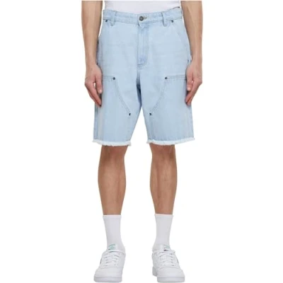 Image of Urban Classics OPEN EDGE TWO KNEE Denim shorts, Men&#039;s, Size: W38, New light blue washed