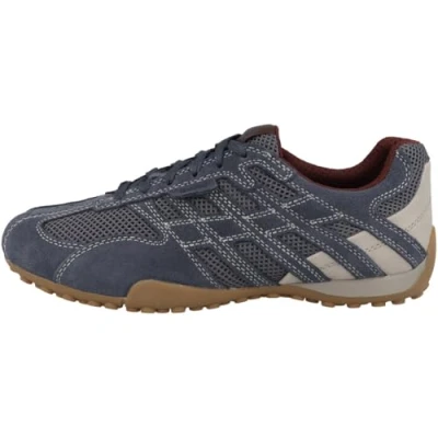 Image of Geox Snake Original Trainers, Men&#039;s, Size: 10, Avio Leather and textile