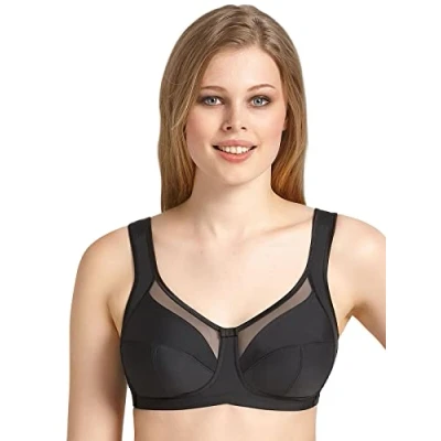 Image of Anita Comfort Women&#039;s Relief Clara Bra Adjustable Straps, Black, 34DD