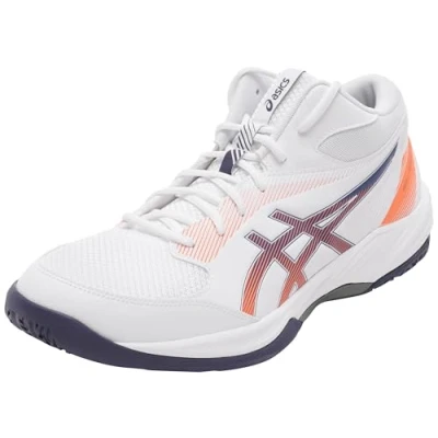 Image of Asics Geltask MT 4 Handball shoes, Men&#039;s, Size: 11.5, White/indigo fog Imitation leather/ textile