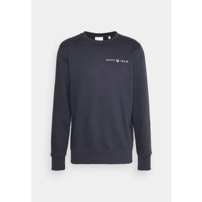 Image of GANT Graphic NECK Sweatshirt, Men&#039;s, Size: Large, Evening blue