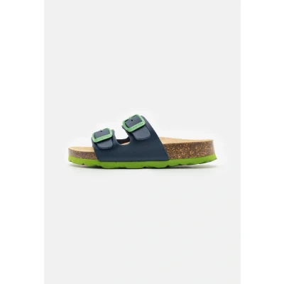Image of Superfit Fussbettpantoffel Sandals Mules for kids, Size: 7.5, Blau/grün Pu