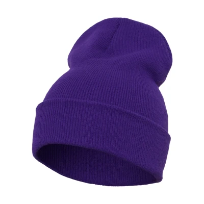 Image of Flexfit Yupoong Heavyweight LONG Beanie, Size: One Size, Purple