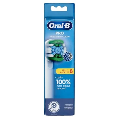 Image of oral b Replacement brush heads precision clean refill xf 8ct 8006540894002