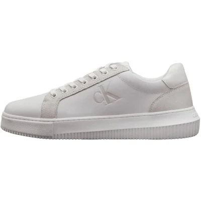 Image of Calvin Klein Men&#039;s Chunky Authentic Cupsole Trainers, White Bright Creamy White, 10.5 UK