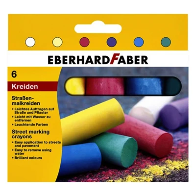 Image of Eberhard Faber EFA Street Painting Chalk Pack of 6