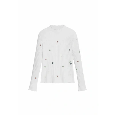 Image of Desigual WITH Embroidery Long sleeved top for kids, Size: 11/12y, White