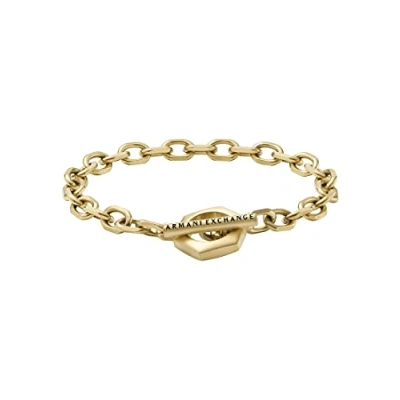 Image of Armani Exchange Bracelet goldcoloured, Men&#039;s, Size: One Size, Gold coloured