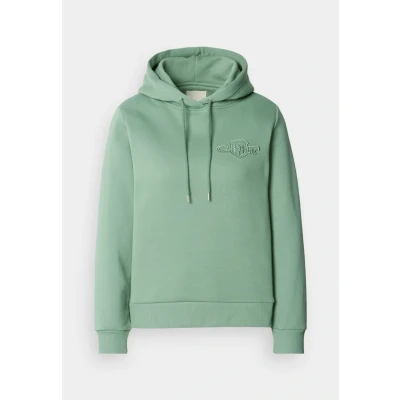 Image of GANT Tonal Shield Hoodie Sweatshirt, Women&#039;s, Size: XS, Kalamata green