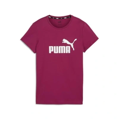 Image of Puma Essentials LOGO Rundhals Kurzarm Print Tshirt, Women&#039;s, Size: XL, Magenta gleam