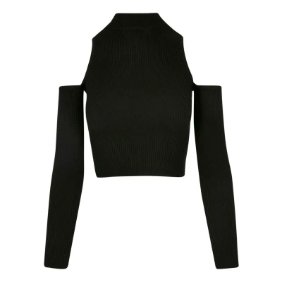 Image of Urban Classics CUT OUT Long sleeved top, Women&#039;s, Size: Small, Black