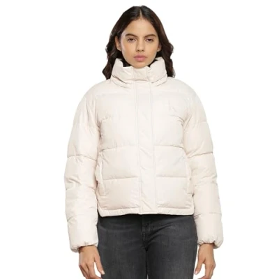 Image of Calvin Klein Jeans Women&#039;s Woven Jackets, Beige (Putty Beige), L