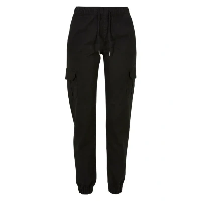 Image of Urban Classics HIGH Waist Cargo trousers, Women&#039;s, Size: XS, Black