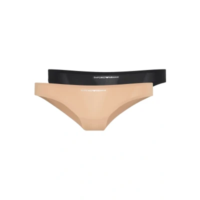 Image of Emporio Armani Brazilian Brief 2 PACK Briefs, Women&#039;s, Size: XL, Nero