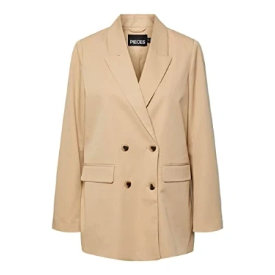 Image of Pieces Pcthelma Blazer, Women&#039;s, Size: Large, Irish cream