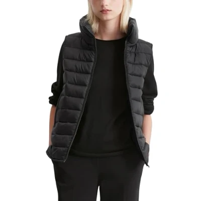 Image of Marc O&#039;Polo VEST Stand UP Collar WELT Pockets Waistcoat, Women&#039;s, Size: 4, Black