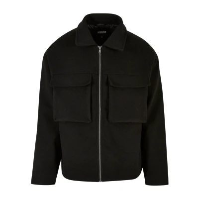 Image of Urban Classics BIG Pocket Light jacket, Men&#039;s, Size: Small, Black