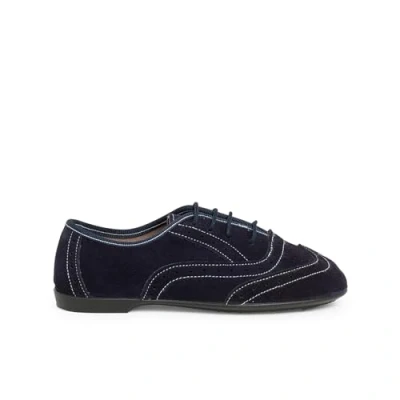 Image of Pisamonas Laceups for kids, Size: 11K, Azul marino Leather