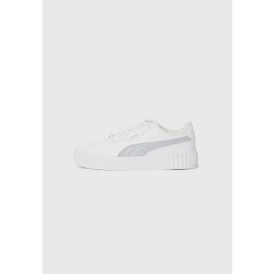 Image of Puma Women&#039;s Carina 3.0 Dayinight Sneaker, White Silver, 4 UK