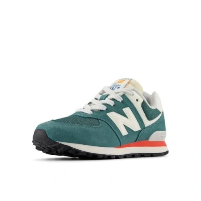 Image of New Balance 574 Unisex Trainers for kids, Size: 6.5, spruce Leather and textile