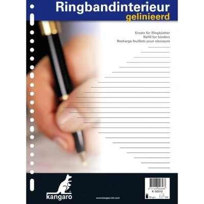 Image of Kangaro Ring Binder Lines 23 Ruled 100 Sheets