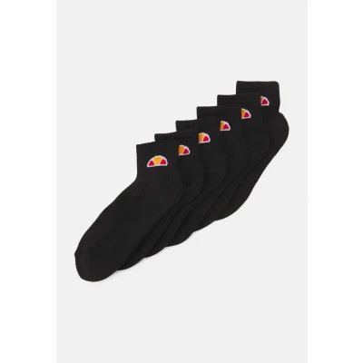 Image of Ellesse Rilla Socks Unisex 6 PACK Socks, Size: 12 14, Black