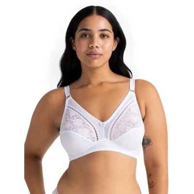 Image of DORINA Women&#039;s Madeline Everyday Bra, White, 38DD
