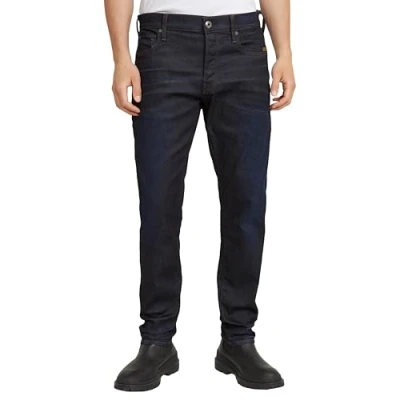 Image of G STAR Men&#039;s 3301 Regular Tapered Jeans, Blue (Dk Aged 51003 7209 89), 34W / 36L, 36L