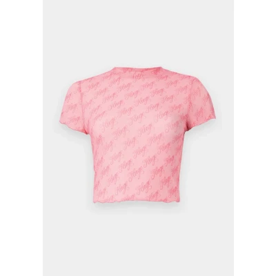 Image of HUGO Daleana Print Tshirt, Women&#039;s, Size: Small, Pink