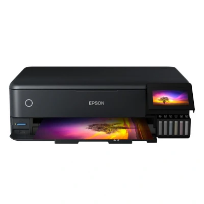 Image of Epson EcoTank ET 8550 Photo Printer for Creative Enthusiasts, Ultra Comfortable A3+ Size, 6 Colour Inks, 5 Way Media Management, Wi Fi Direct and Ethernet, Touchscreen